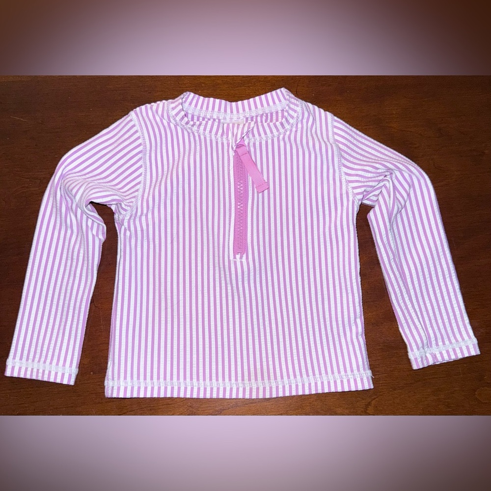 RuffleButts • Rashguard Top • Orchid/Pink • Size 2T